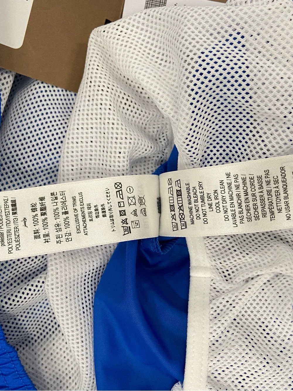 NWT Burberry Men's Martin Canvas Blue Boxer Swim Shorts XL 8084322